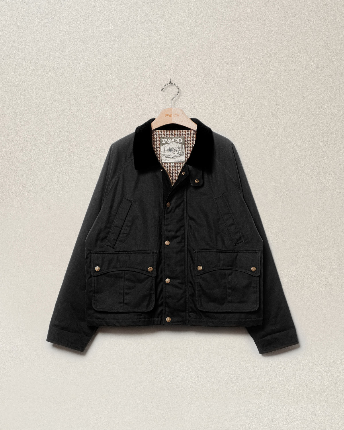 Roamer Waxed Jacket - Black