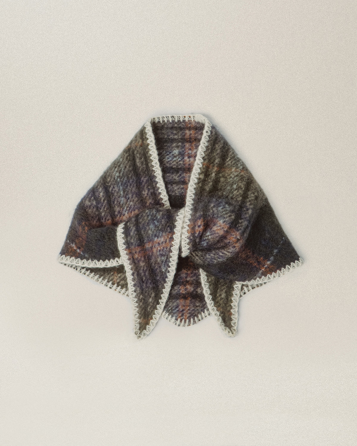 Mia Triangle Scarf - Green Plaid