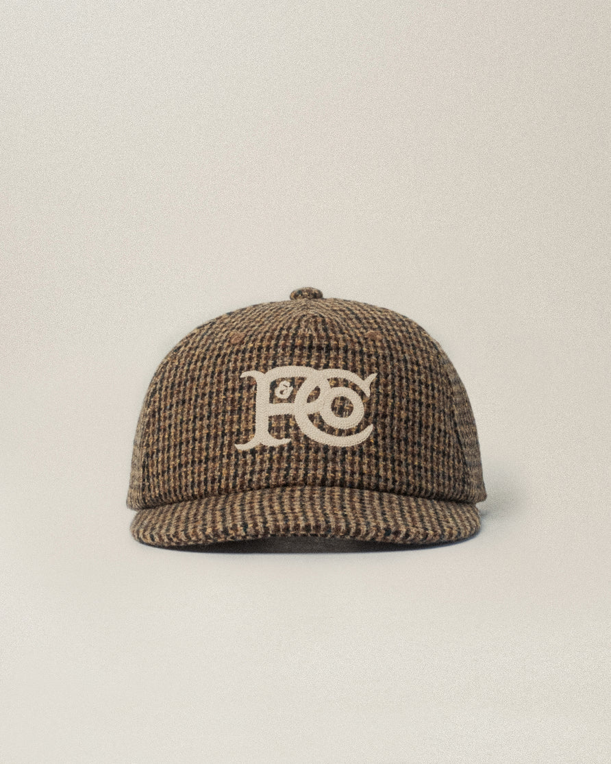 P&Co Classic Cotton Wool 5 Panel Cap - Puppytooth