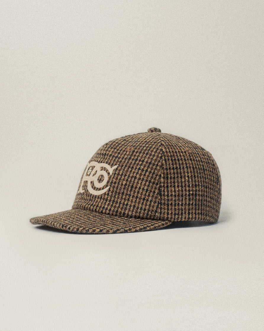P&Co Classic Cotton Wool 5 Panel Cap - Puppytooth