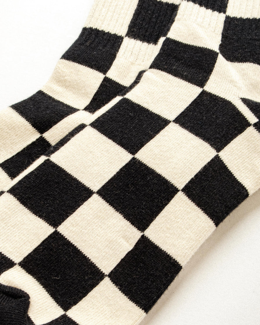 Checkerboard Socks - Black & White