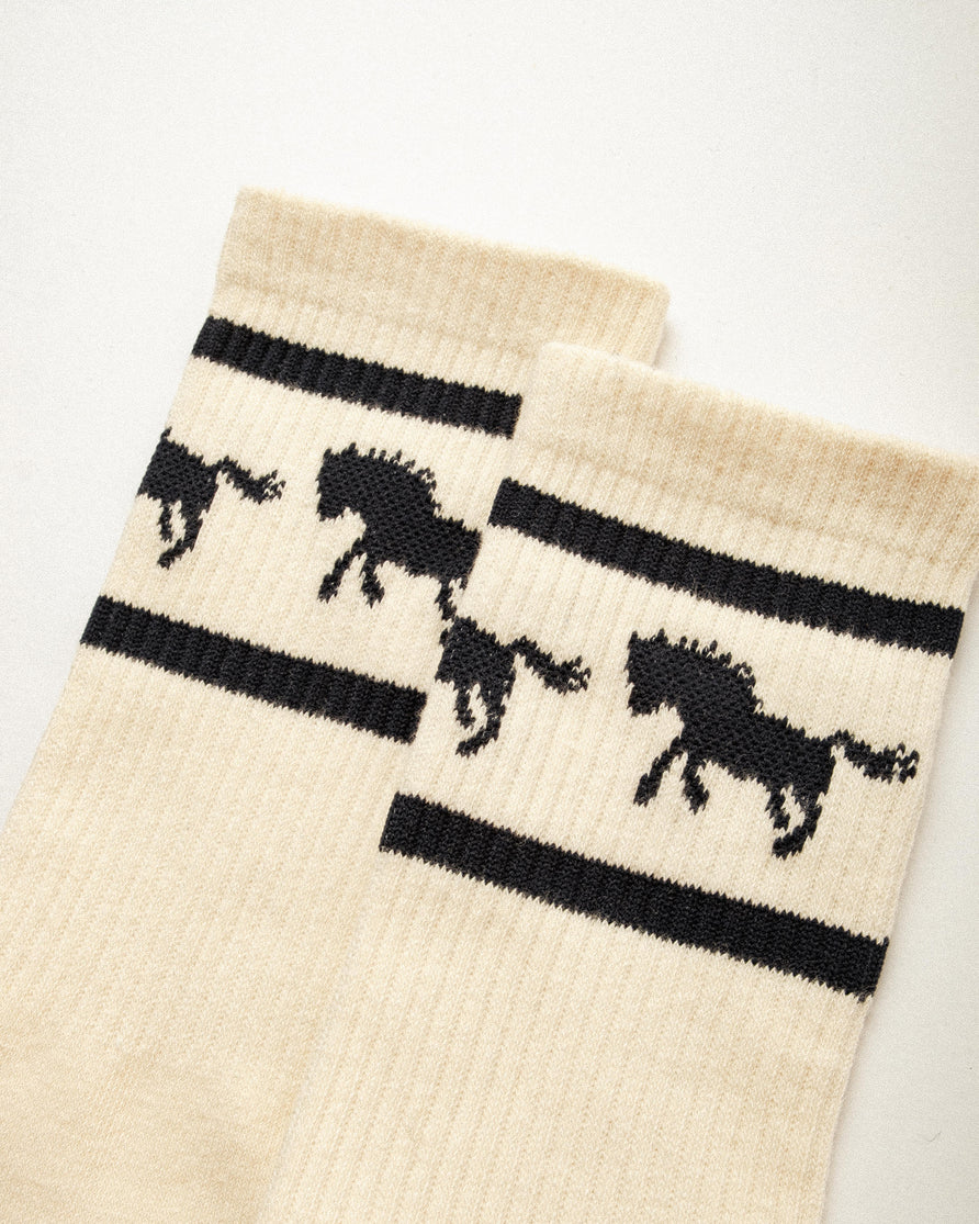 Bronco Socks 2 Pack - Black & Off White