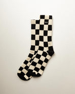 Checkerboard Socks - Black & White