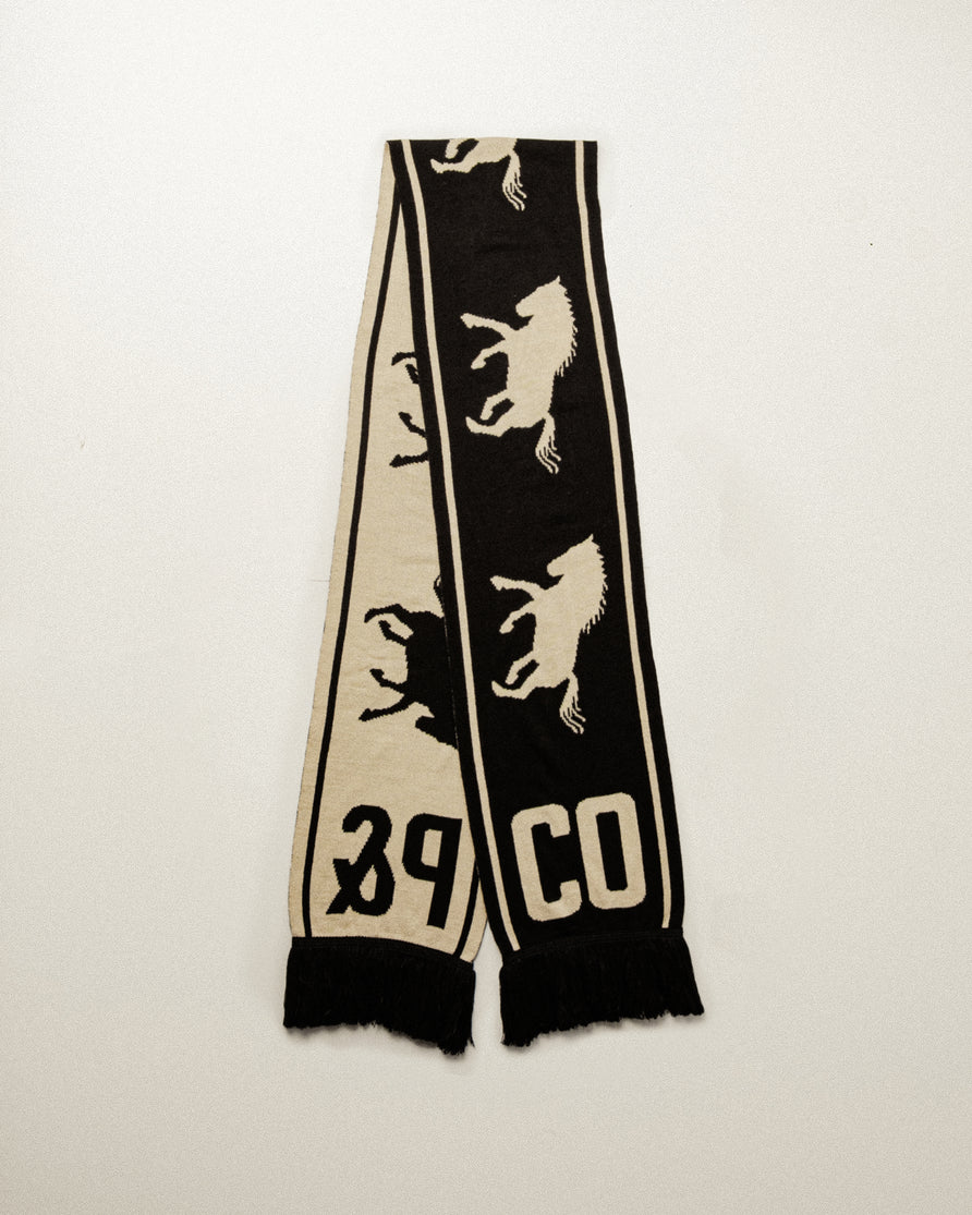 Bronco Scarf - Black & White