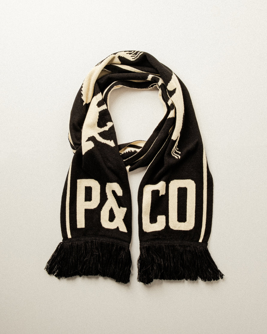 Bronco Scarf - Black & White