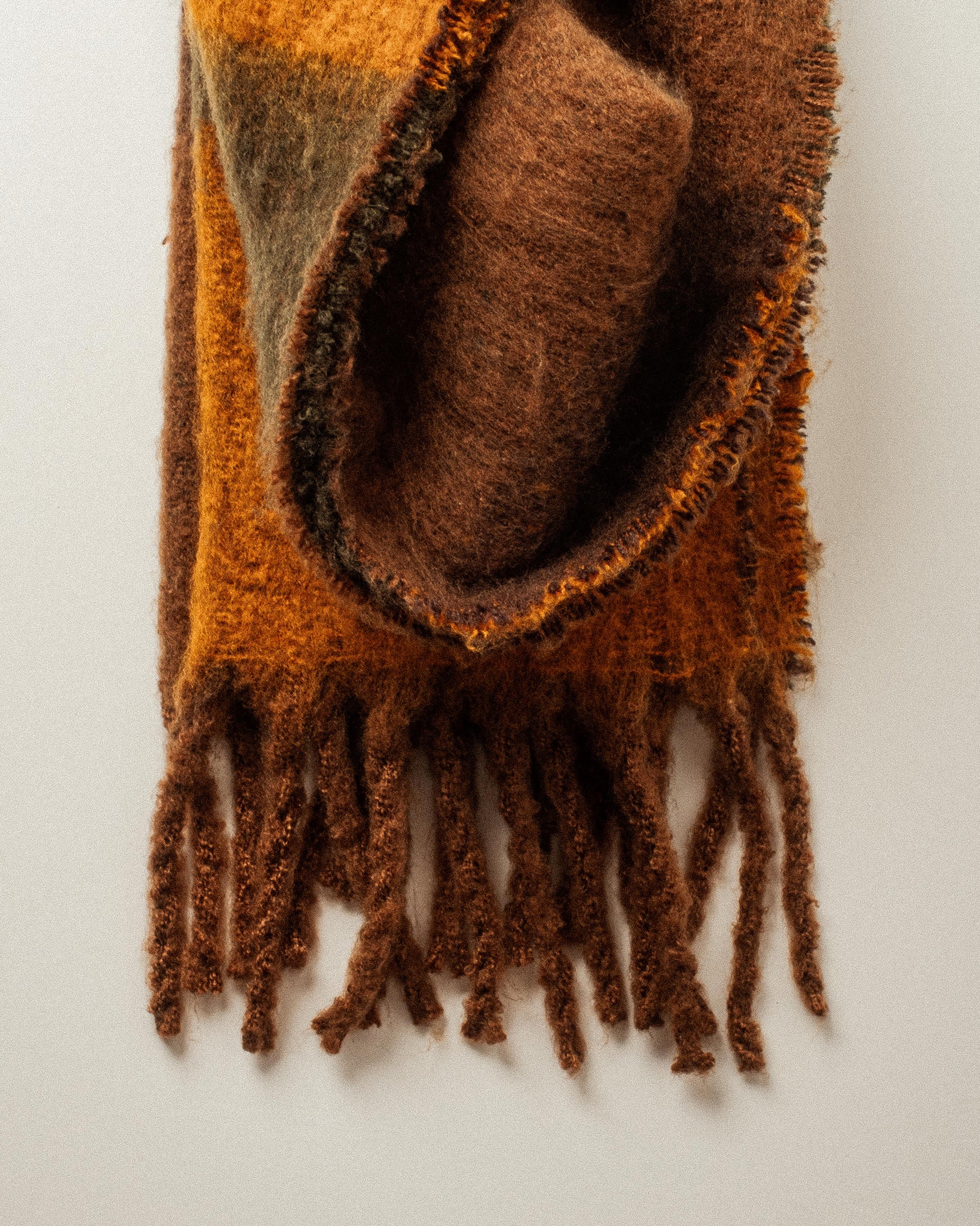 Checked Brushed Scarf - Multi