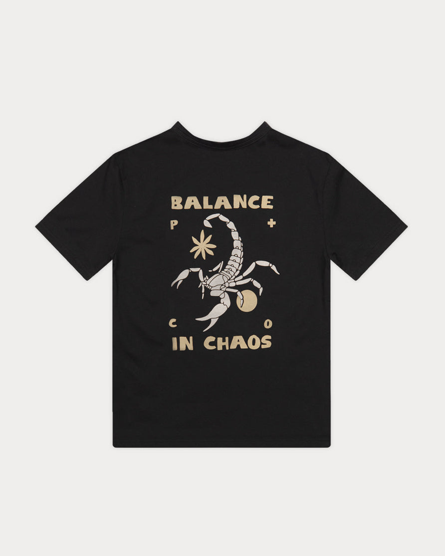 Balance In Chaos T-Shirt - Heavy Washed Black