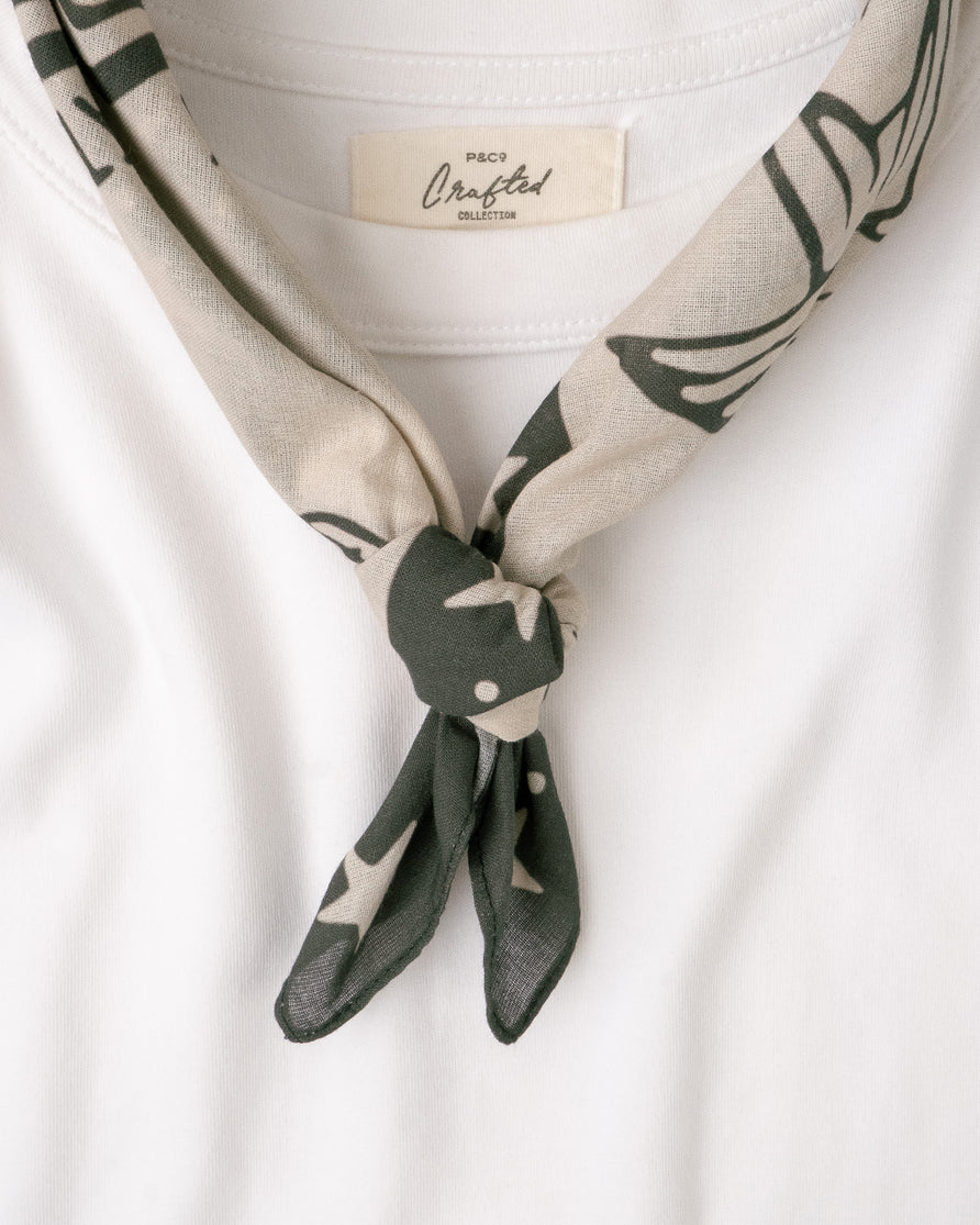 Freedom & Speed Bandana - Ecru & Black