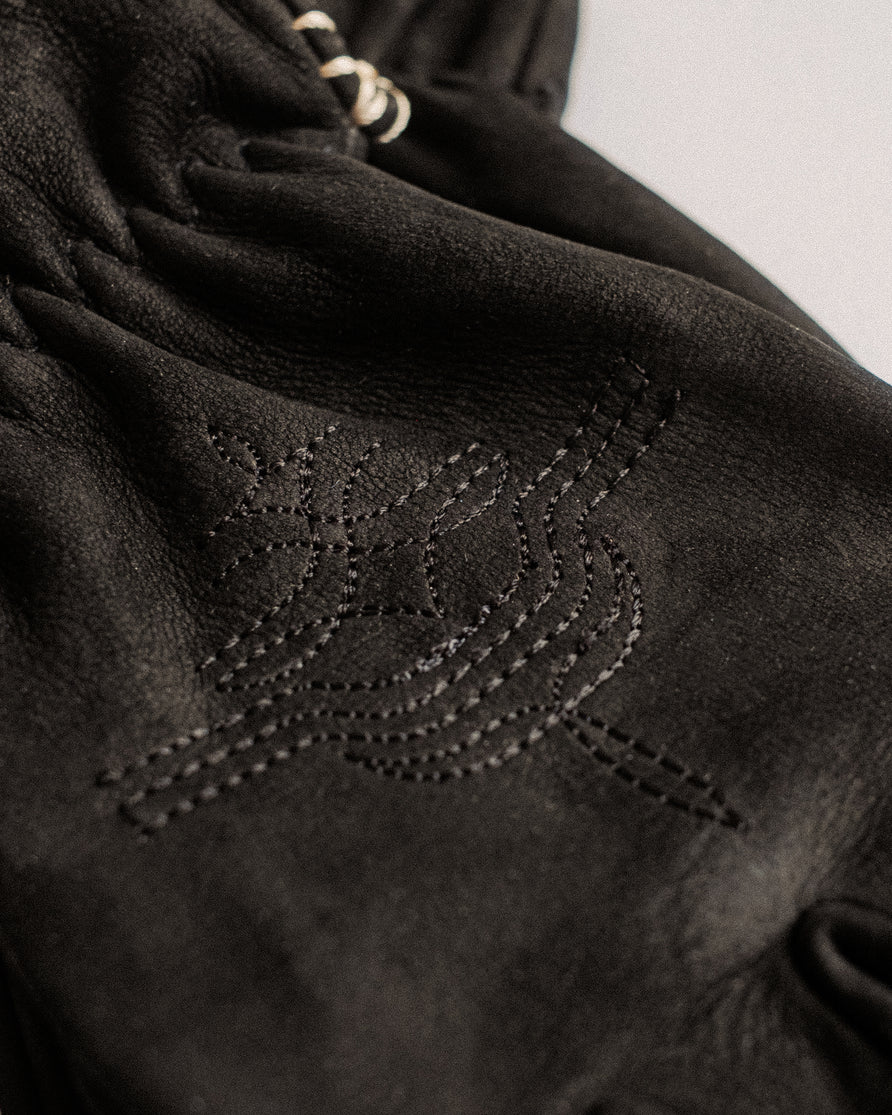 Austin Suede Riding Gloves - Black