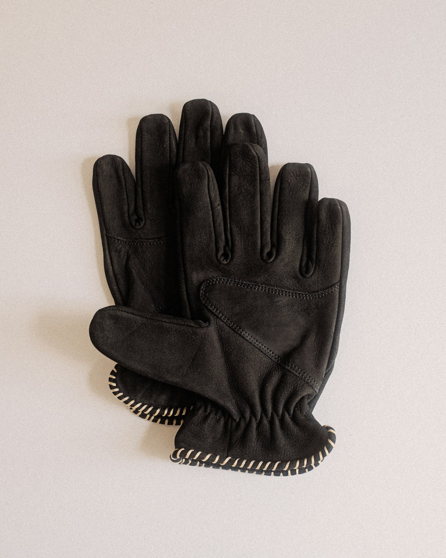 Austin Suede Riding Gloves - Black