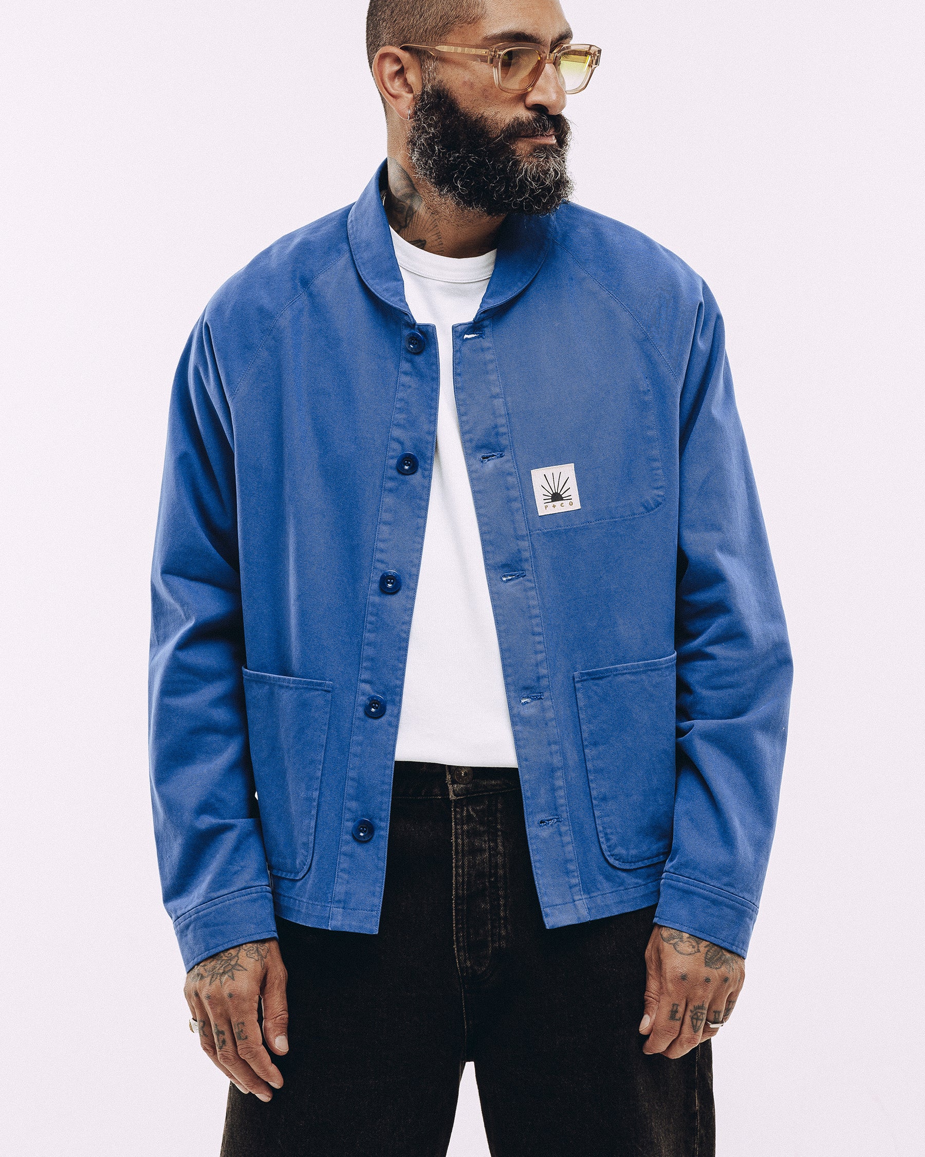 French Blue Vyse Chore Jacket | Men's Outerwear, Layering ‐ P&Co
