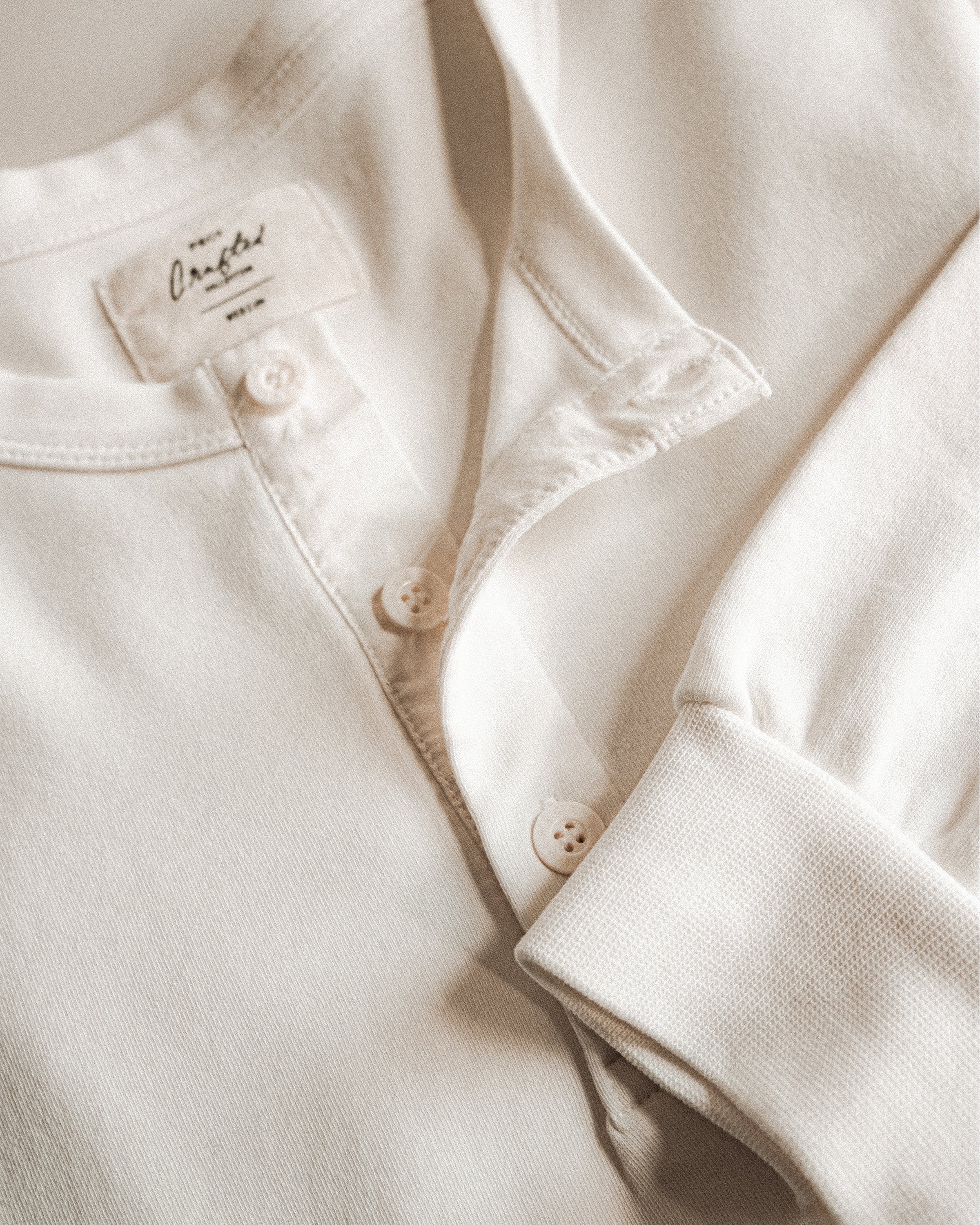 Crafted Heavyweight Henley Bundle - Washed Black & Off White