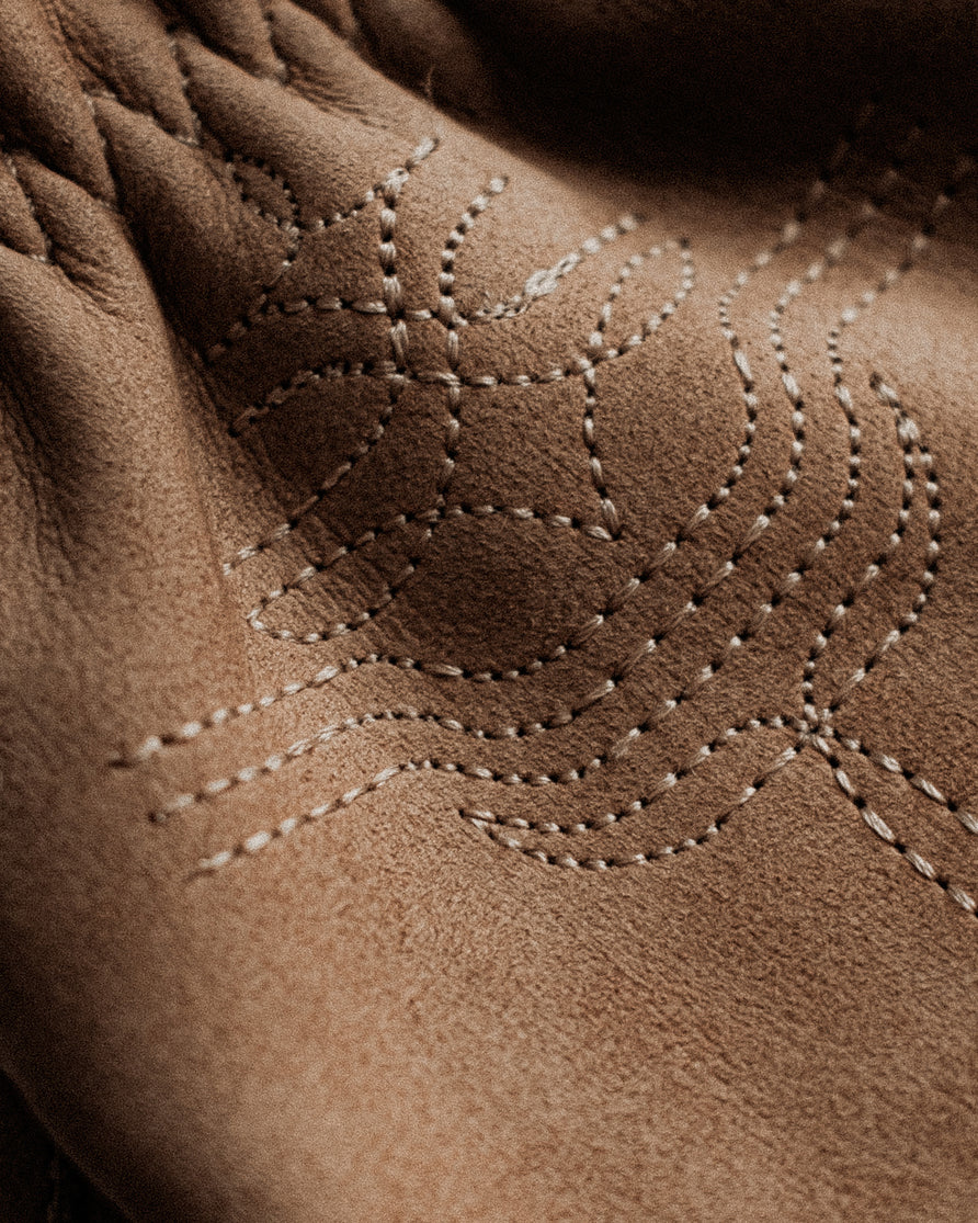 Colter Suede Riding Gloves - Tan