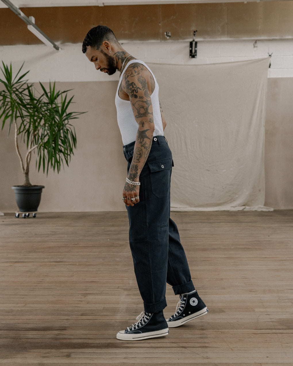 Service Fatigue Pants - Navy