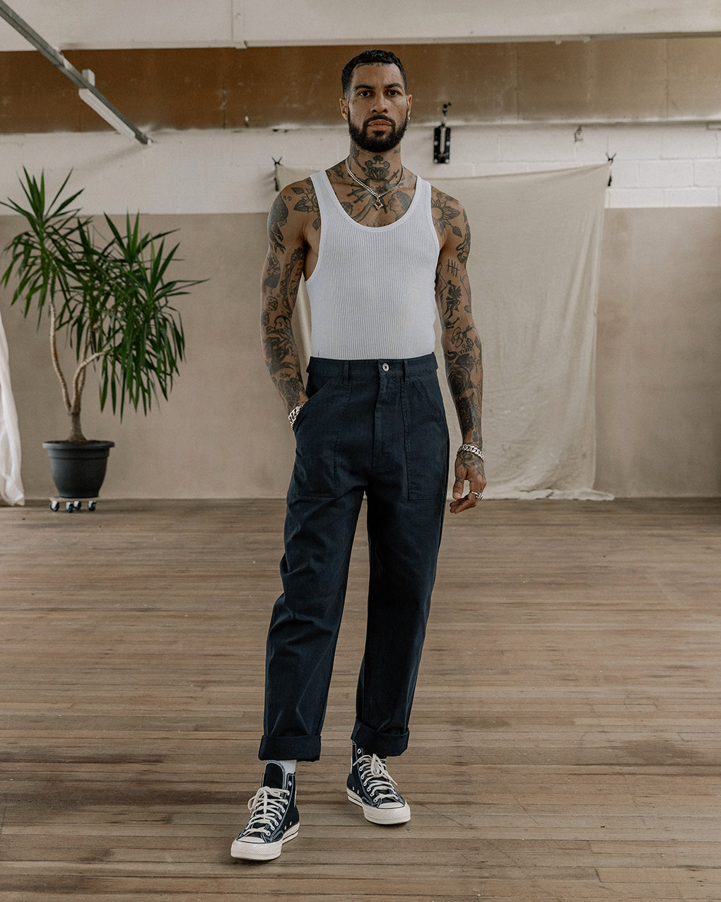 Service Fatigue Pants - Navy