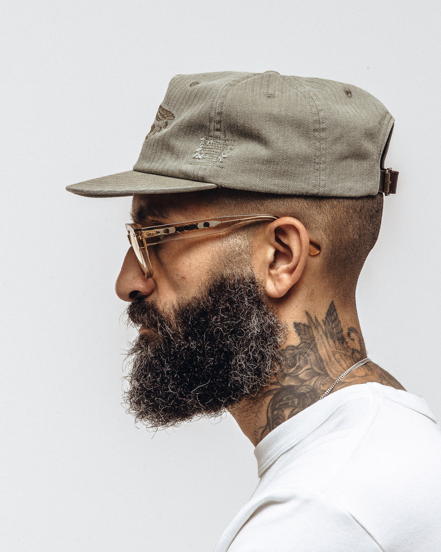 Founders Short Peak 5 Panel Cap - Military Green