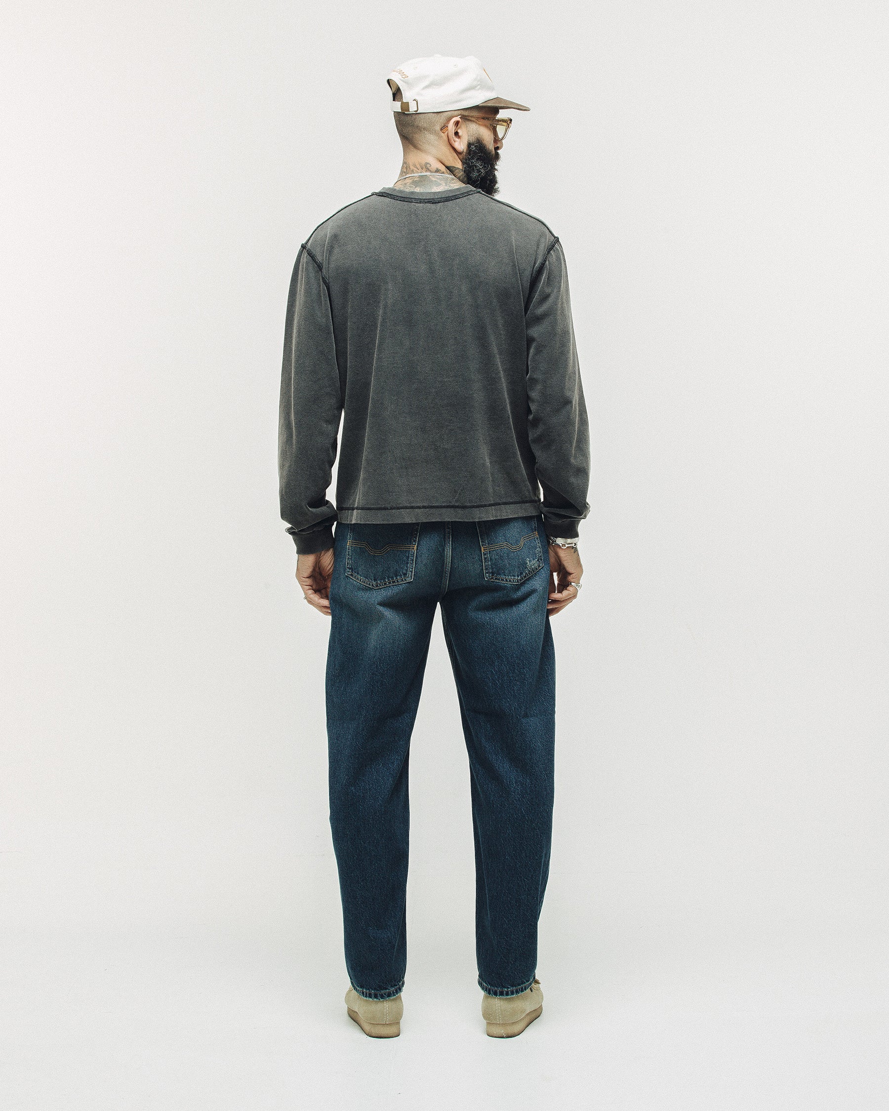 Founders Boxy Longsleeve T-Shirt - Acid Wash