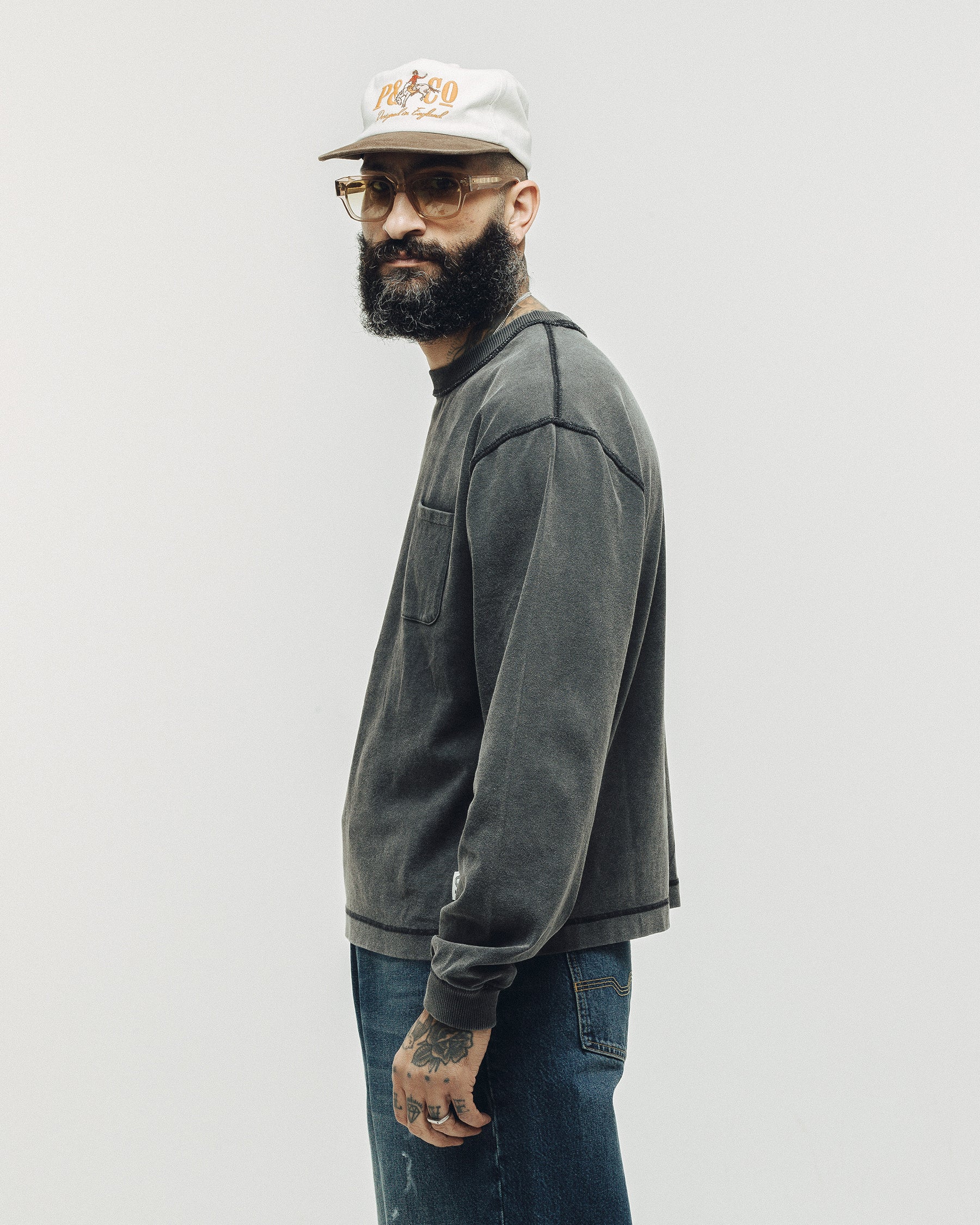 Founders Boxy Longsleeve T-Shirt - Acid Wash