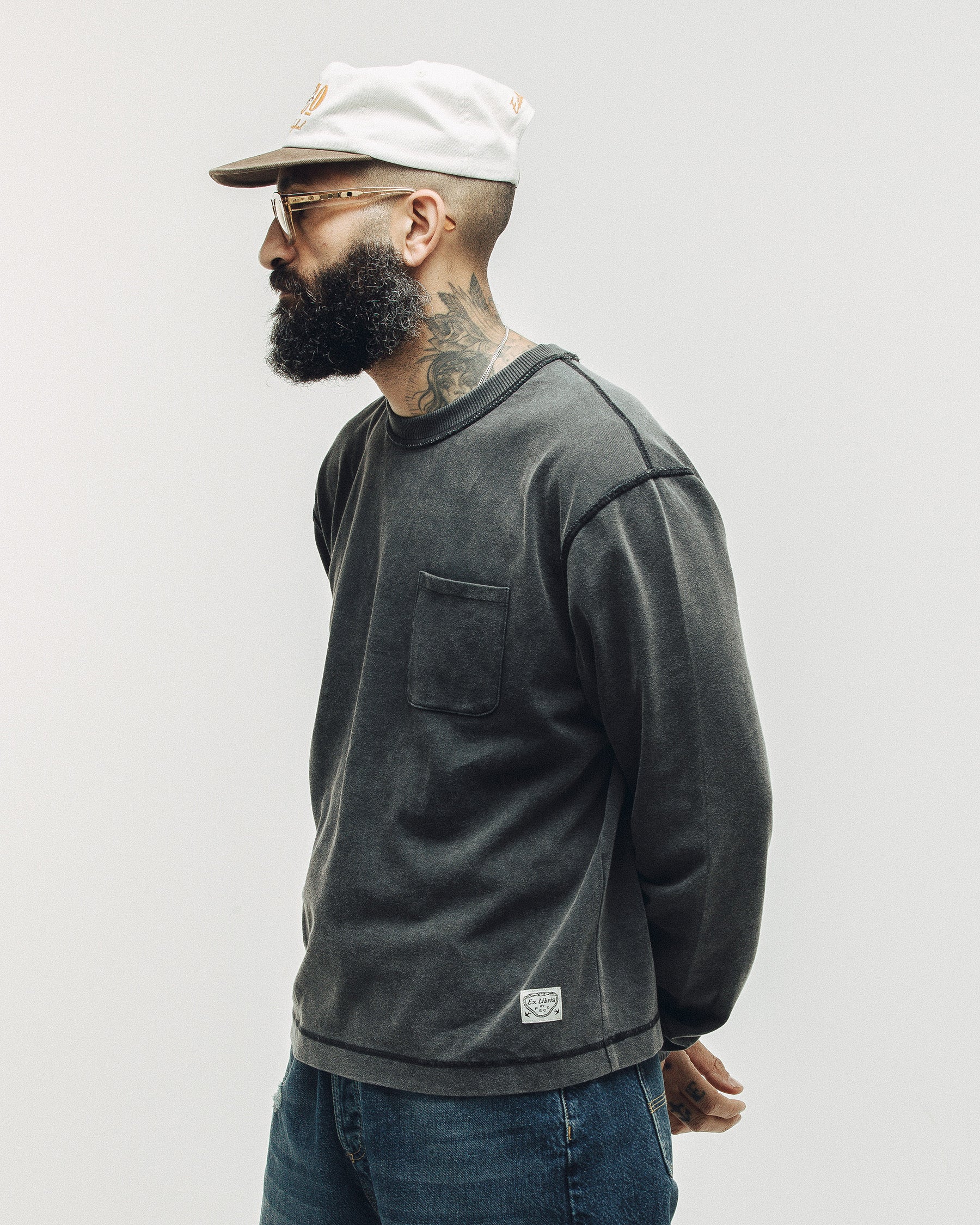 Founders Boxy Longsleeve T-Shirt - Acid Wash