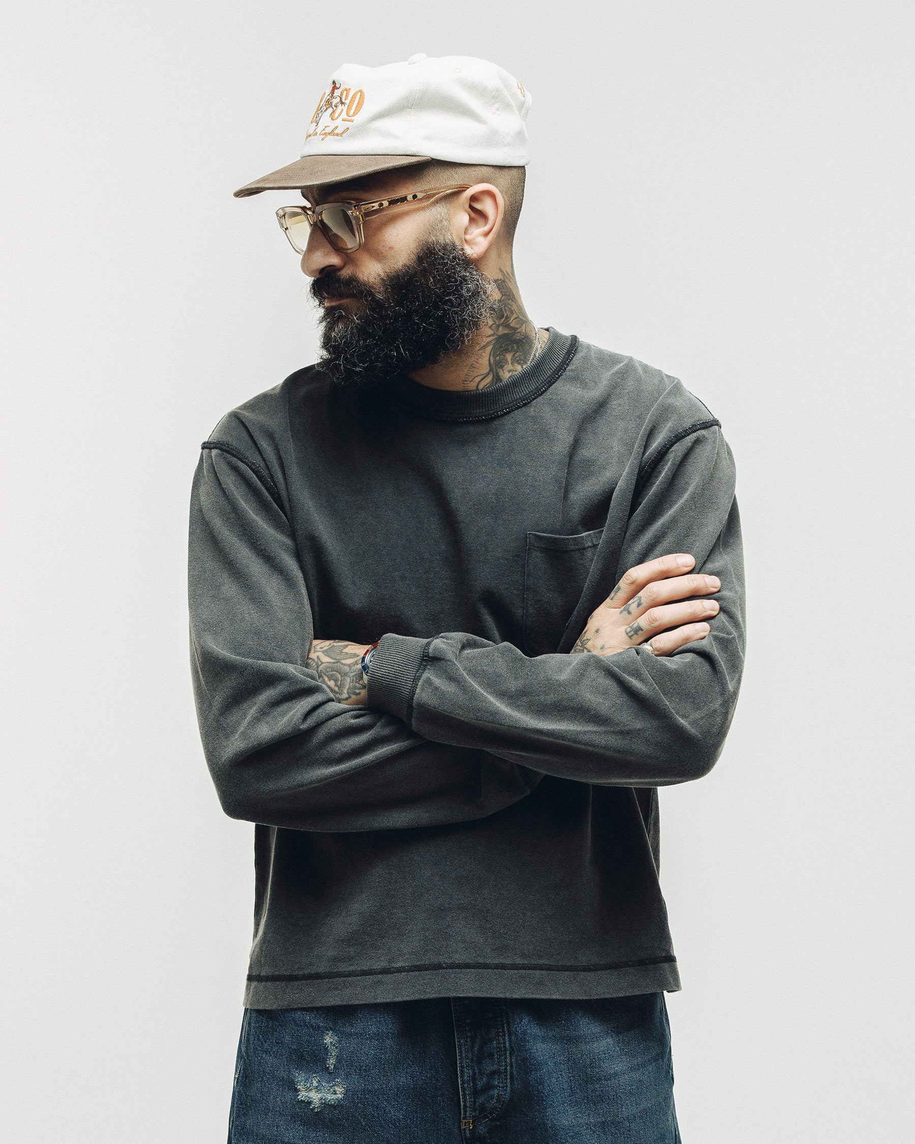 Founders Boxy Longsleeve T-Shirt - Acid Wash