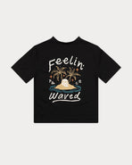 Feelin' Waved Boxy T-Shirt - Washed Black