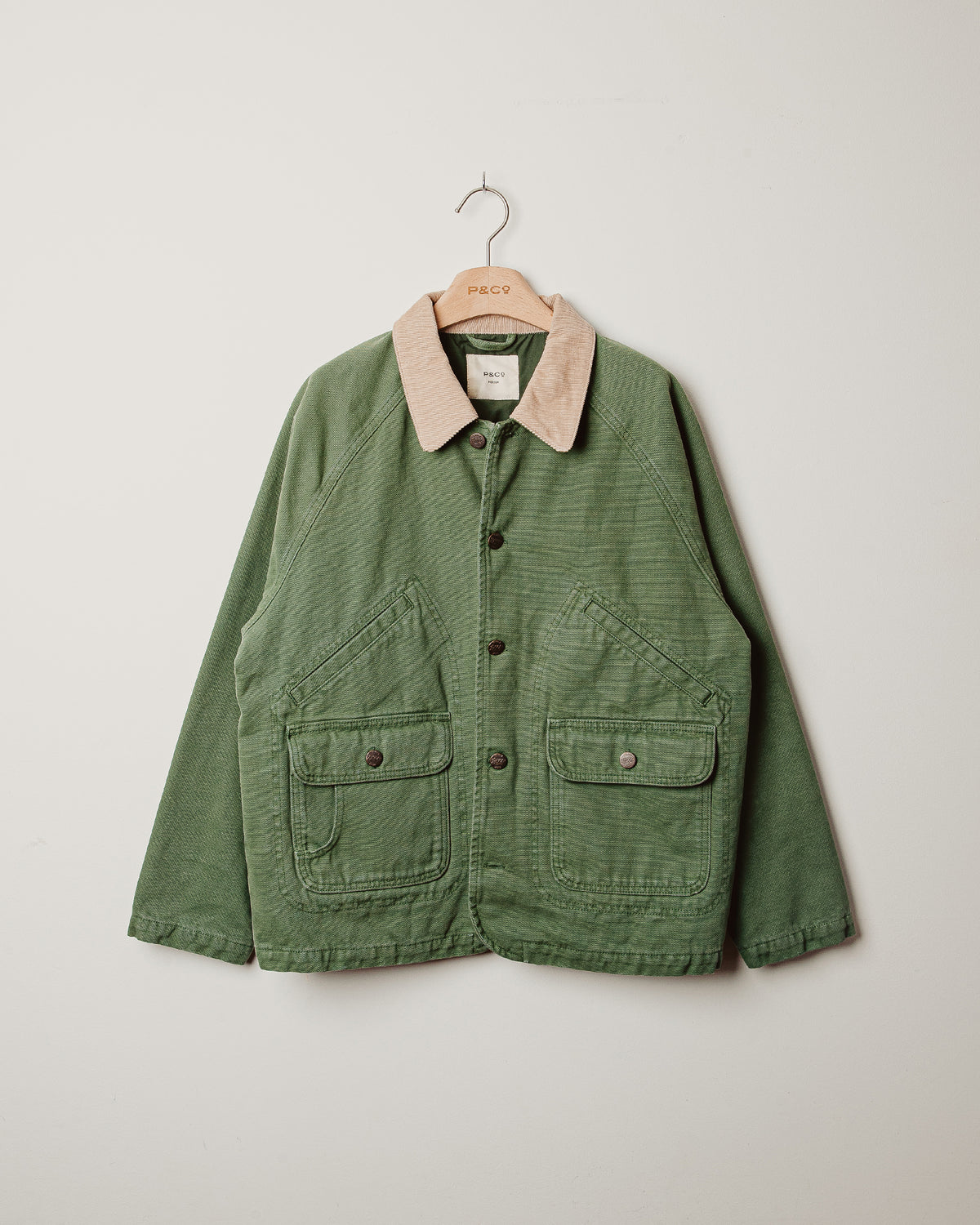 Marine Quarter Canvas Jacket - Green