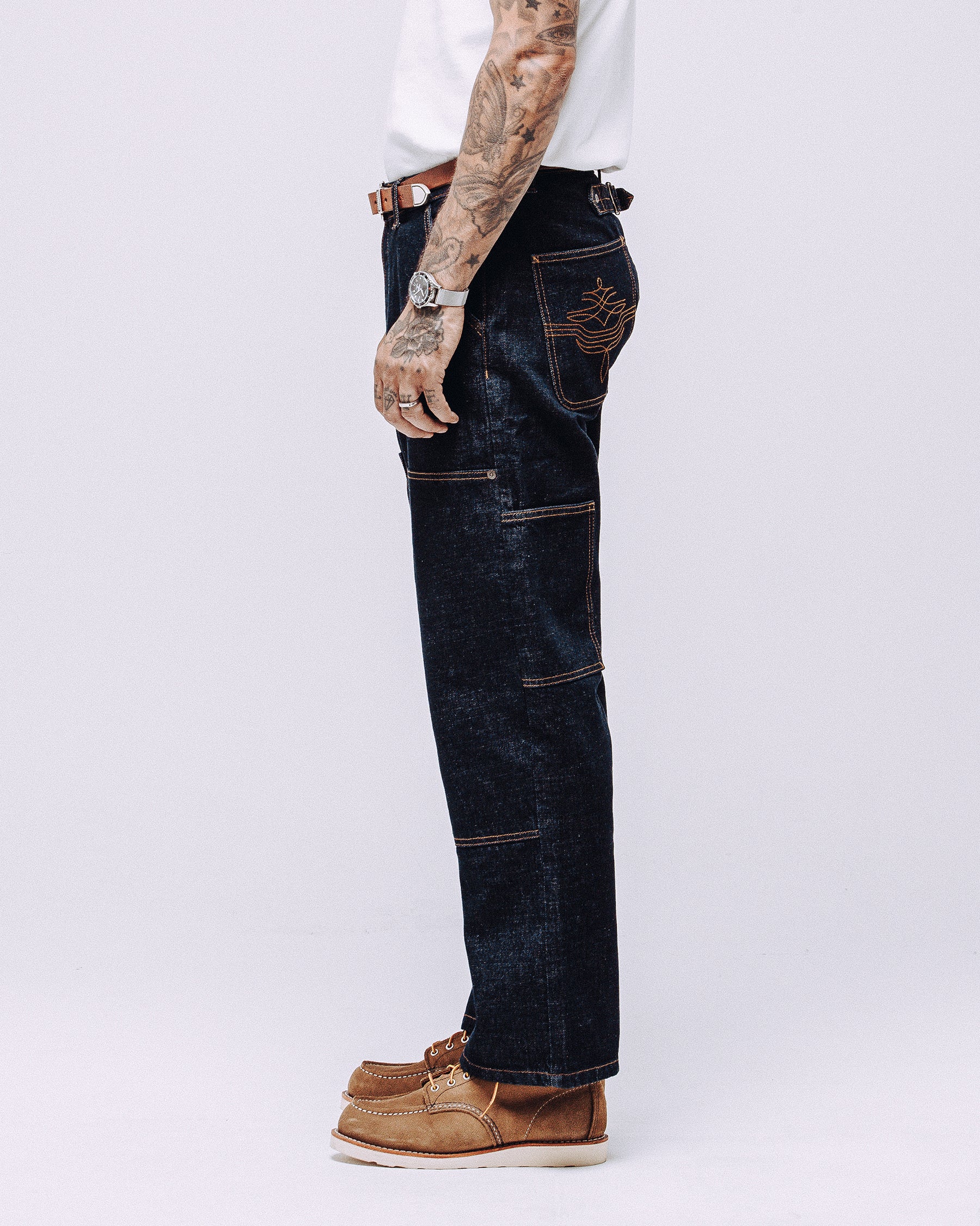 Raw Denim Carpenter Pants - Indigo