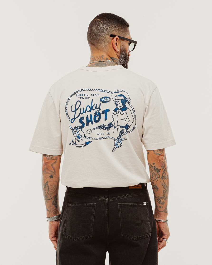 Lucky Shot T-Shirt - Bone