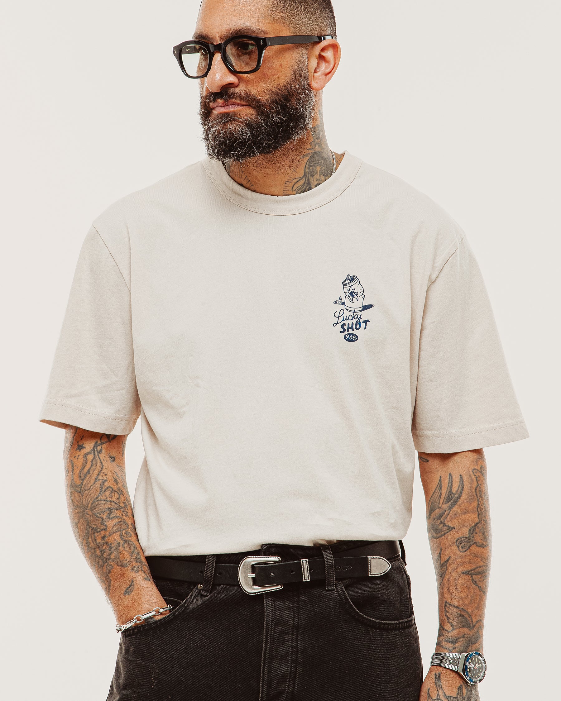 Lucky Shot T-Shirt - Bone