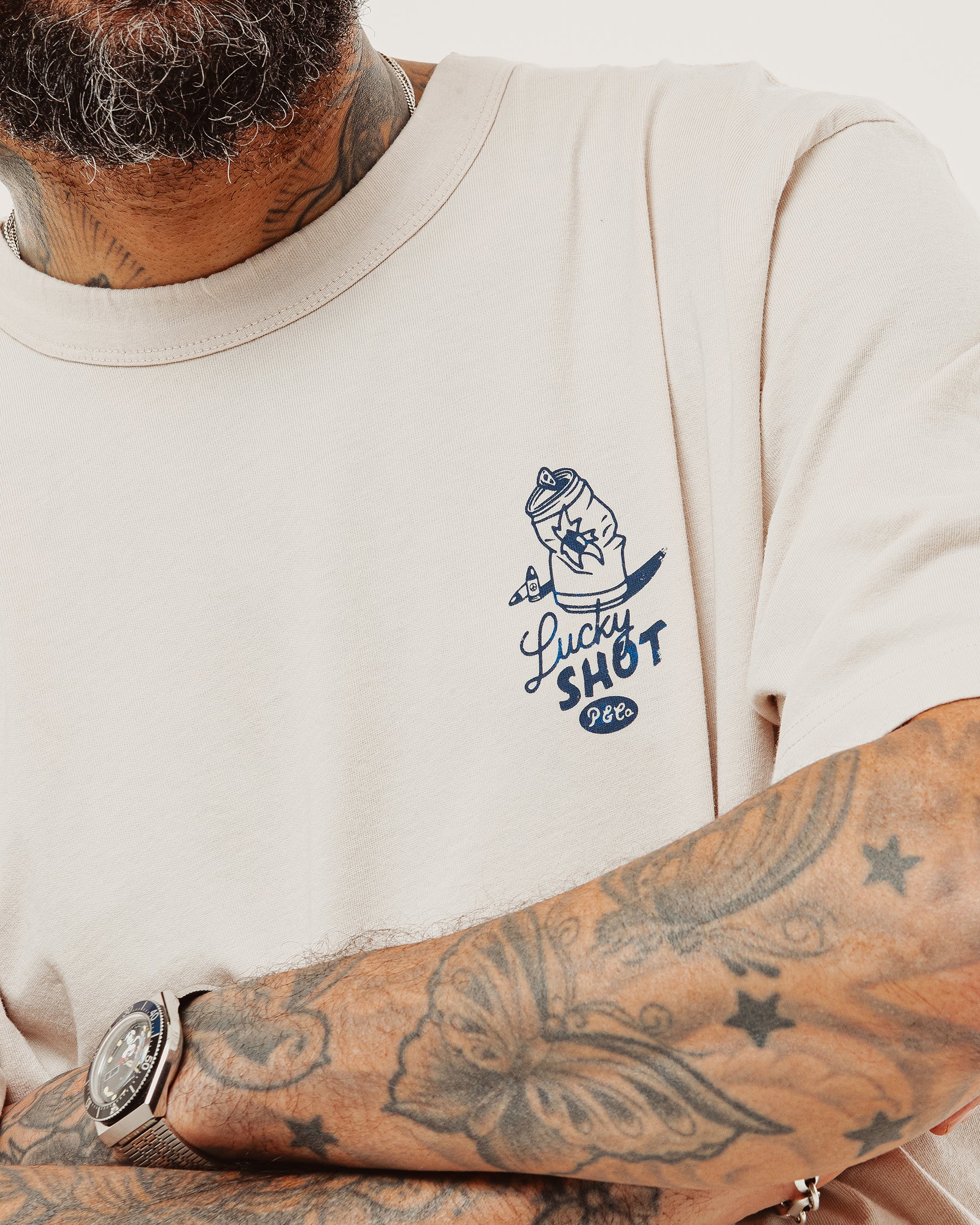 Lucky Shot T-Shirt - Bone