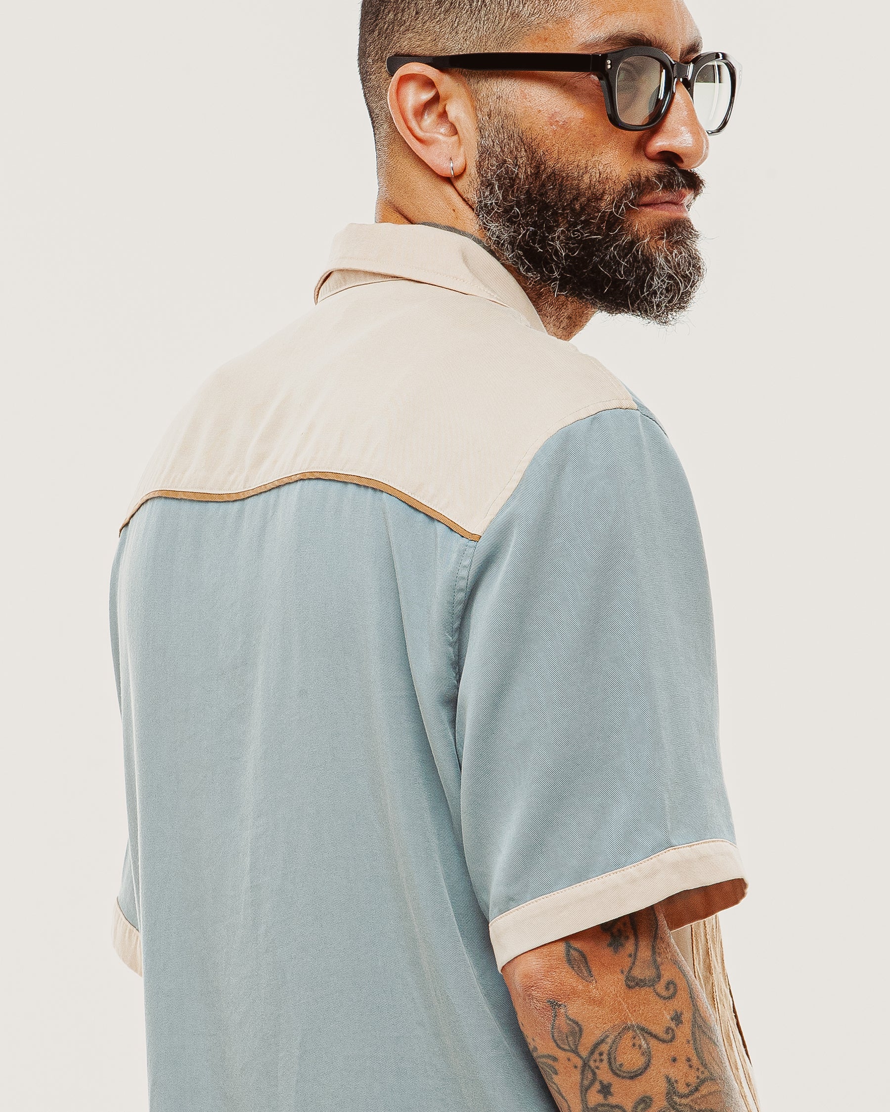 Vintage Blue Walter Bowling Shirt | Men's Shirts ‐ P&Co - A