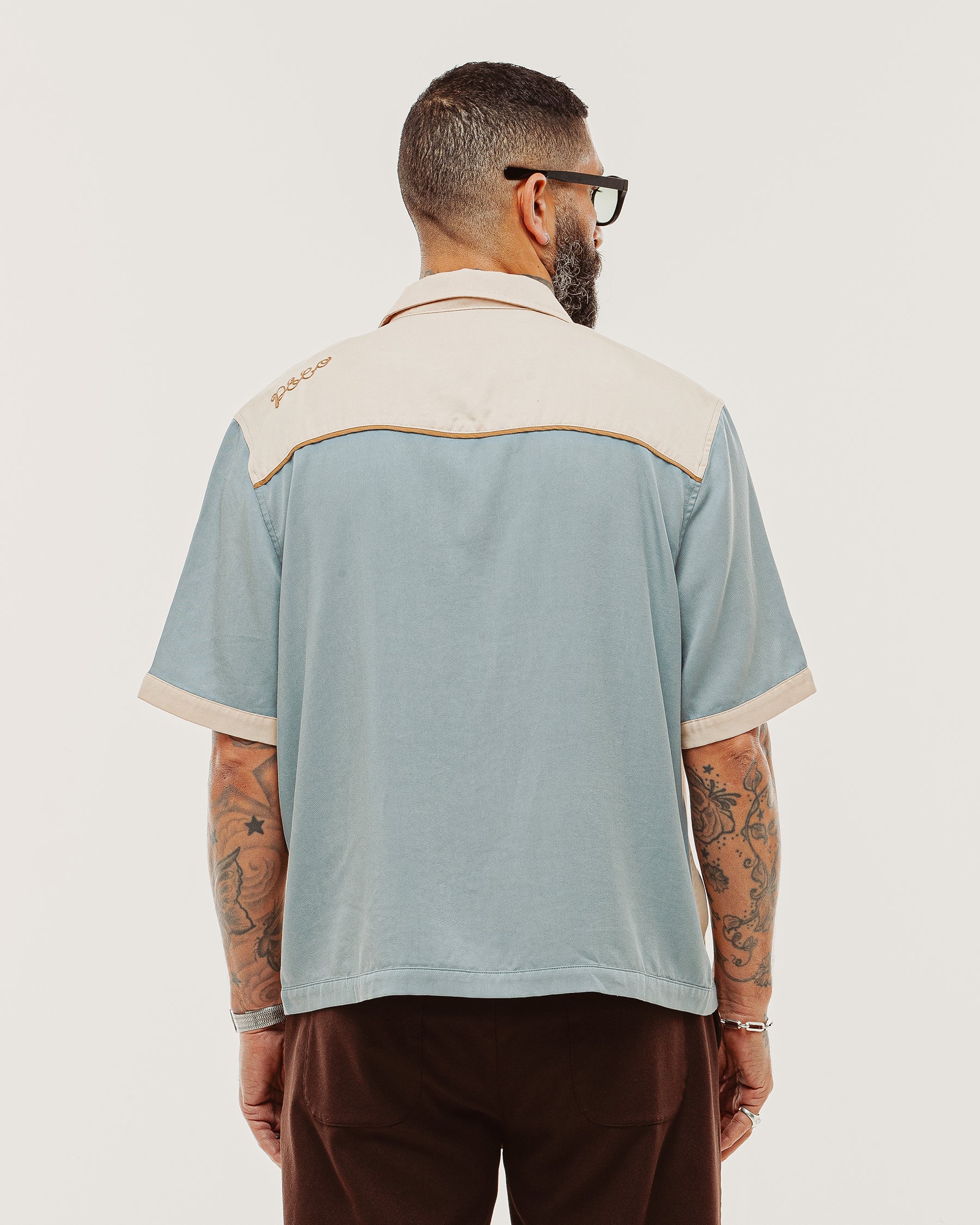 Vintage Blue Walter Bowling Shirt | Men's Shirts ‐ P&Co - A
