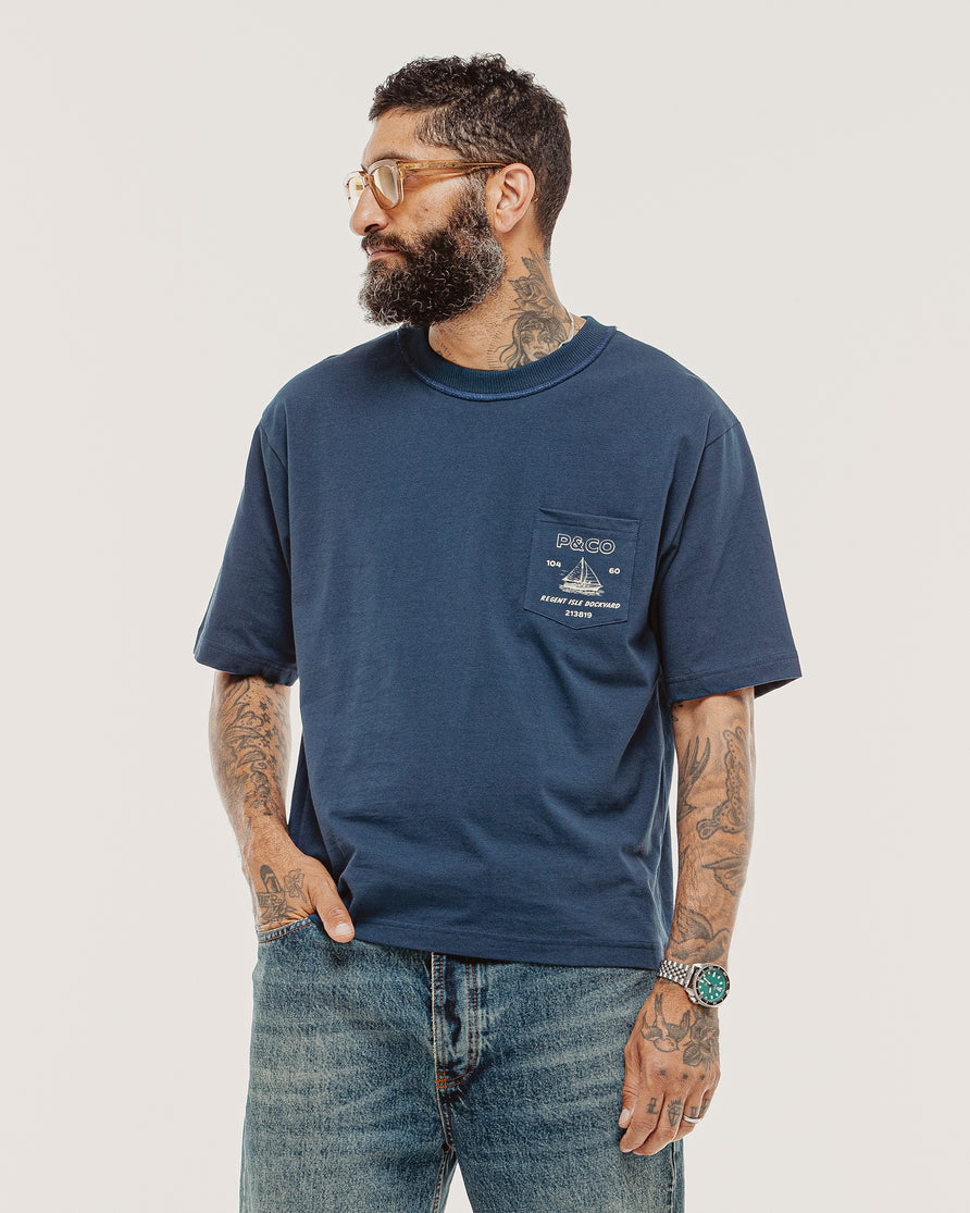 Marine Servicing Boxy T-Shirt - Navy
