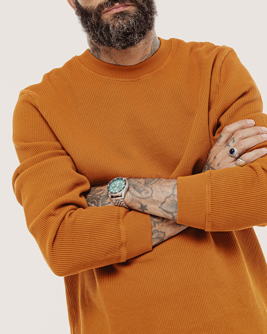 Crafted Ribbed Longsleeve - Amber