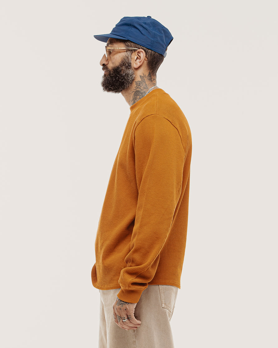 Crafted Ribbed Longsleeve - Amber