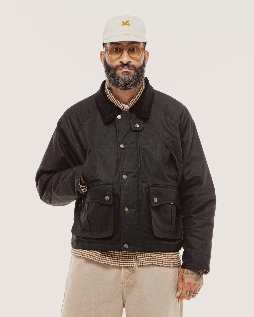 Roamer Waxed Jacket - Black