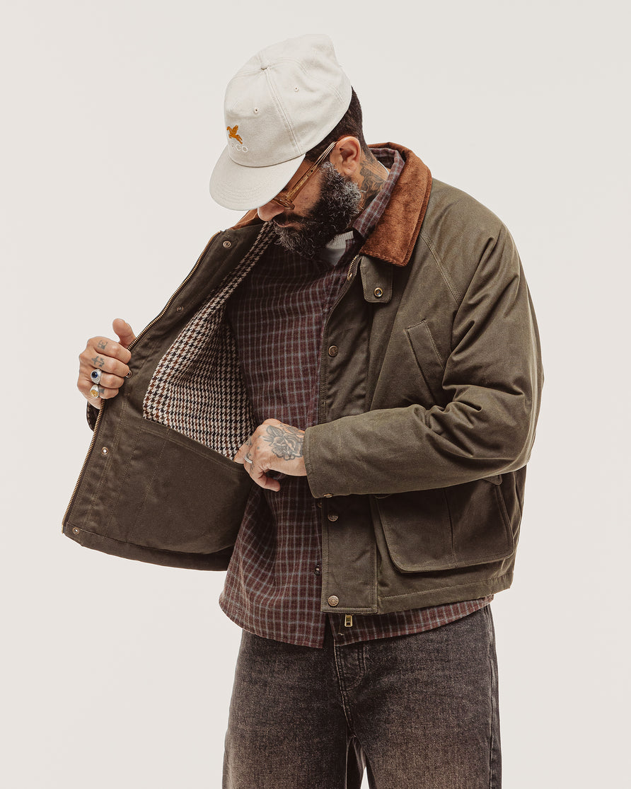 Roamer Waxed Jacket - Olive