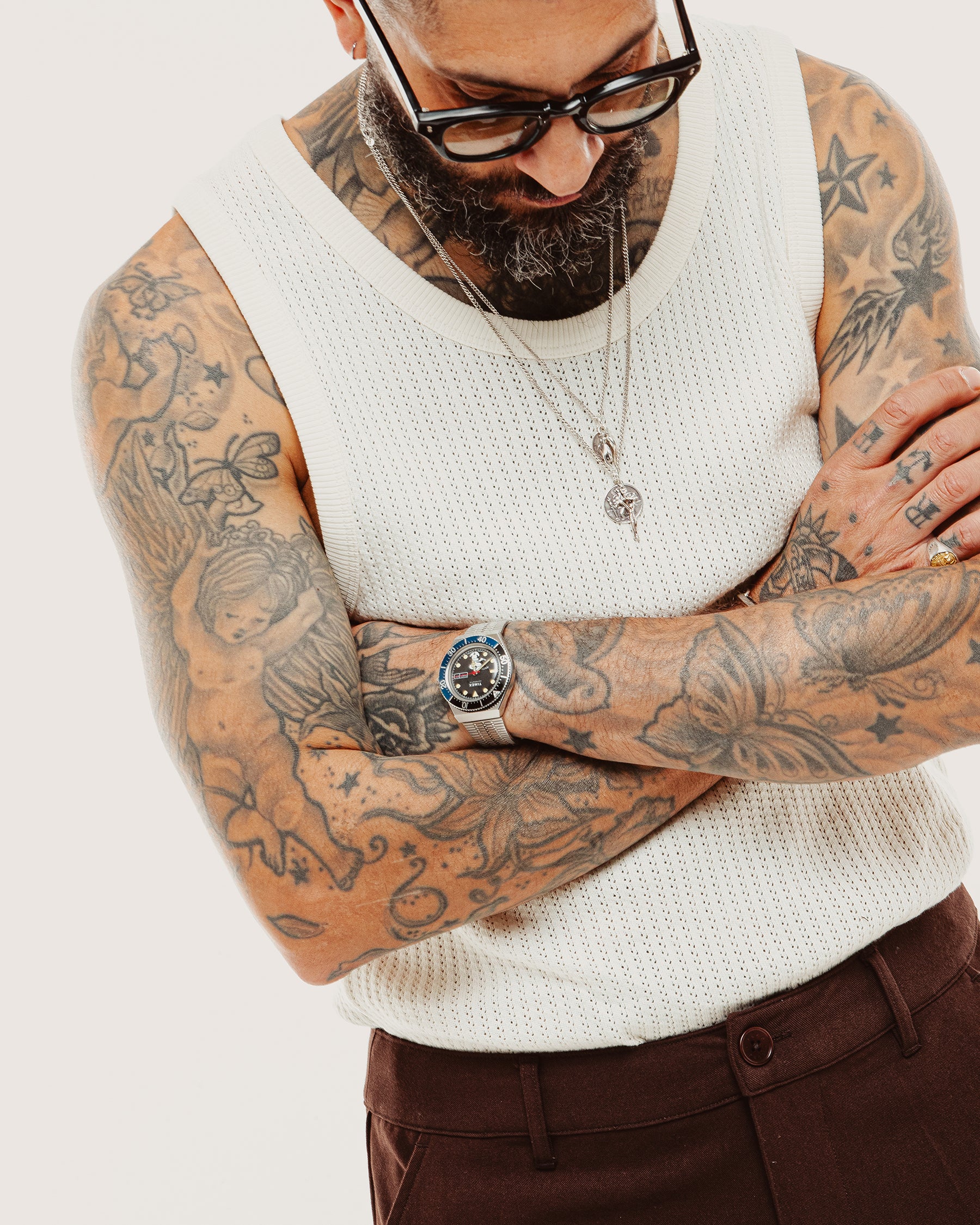 Jacquard Relaxed Vest - Off White