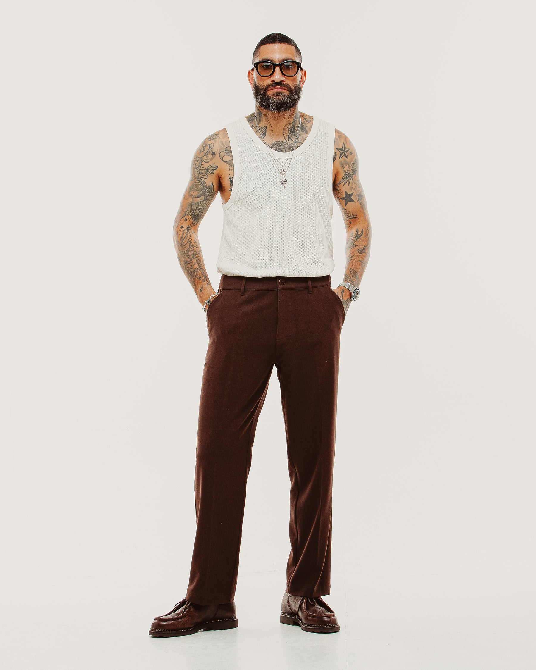 Jacquard Relaxed Vest - Off White