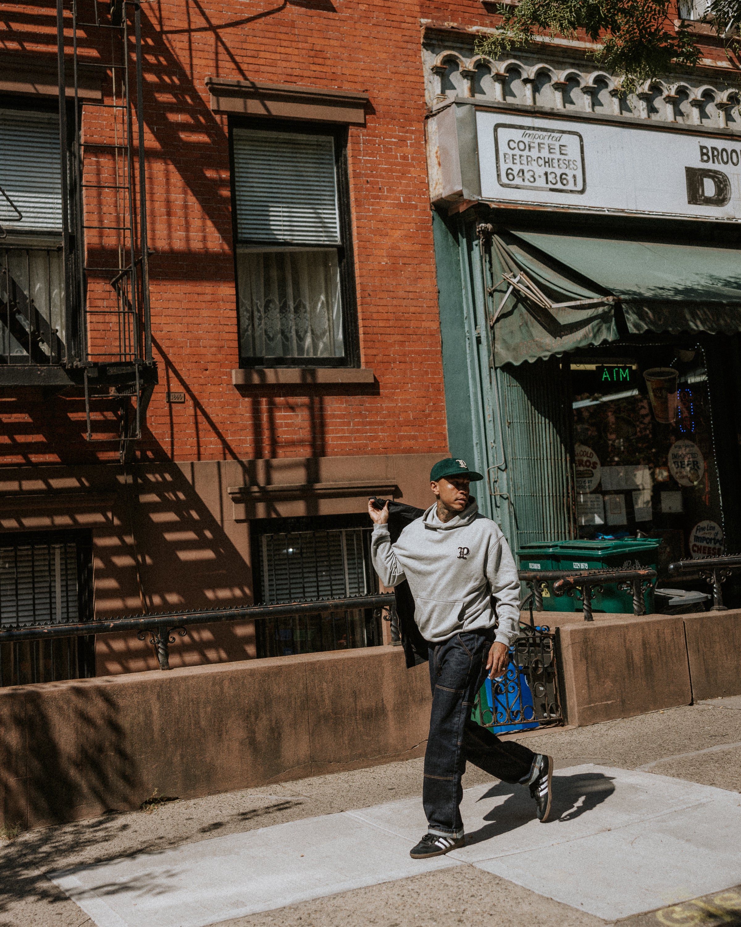Varsity Heavyweight Hoodie - Grey Marl