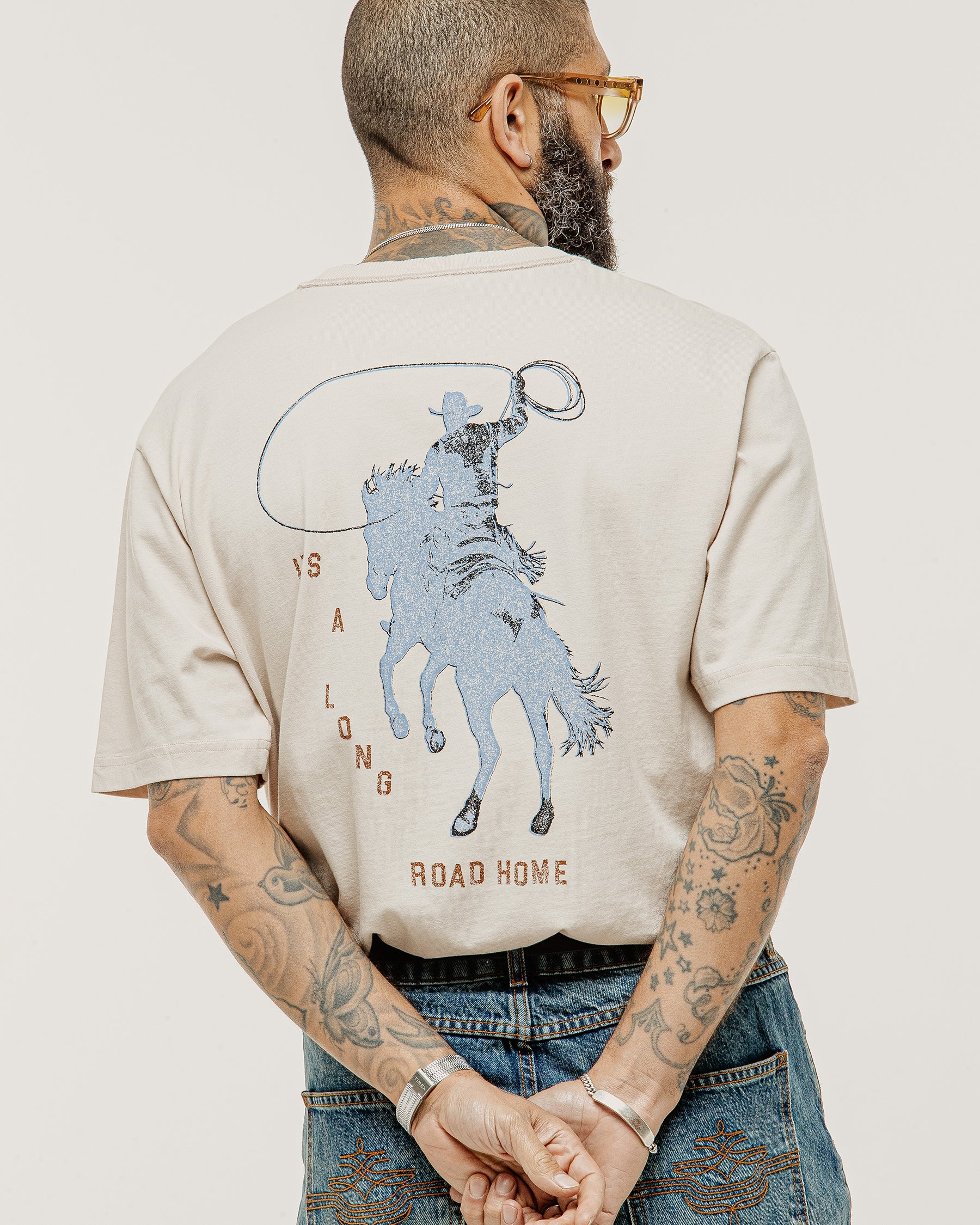 Long Road Boxy T-Shirt - Bone