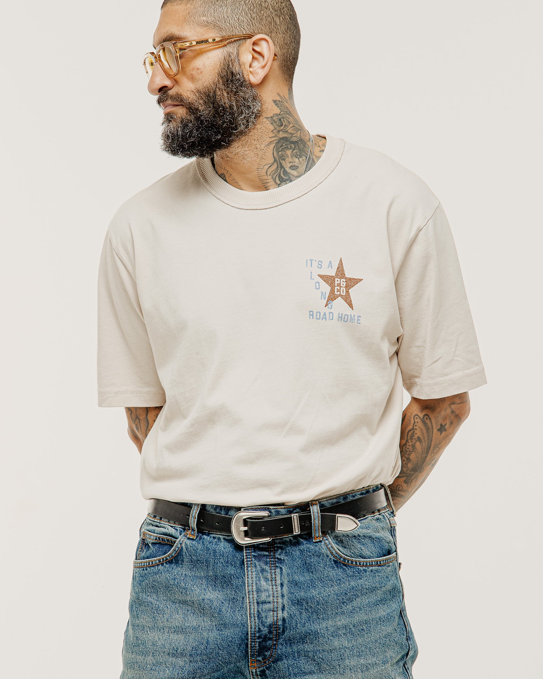 Bone Long Road Boxy T-Shirt | Men's T-Shirts ‐ P&Co - A Mindset