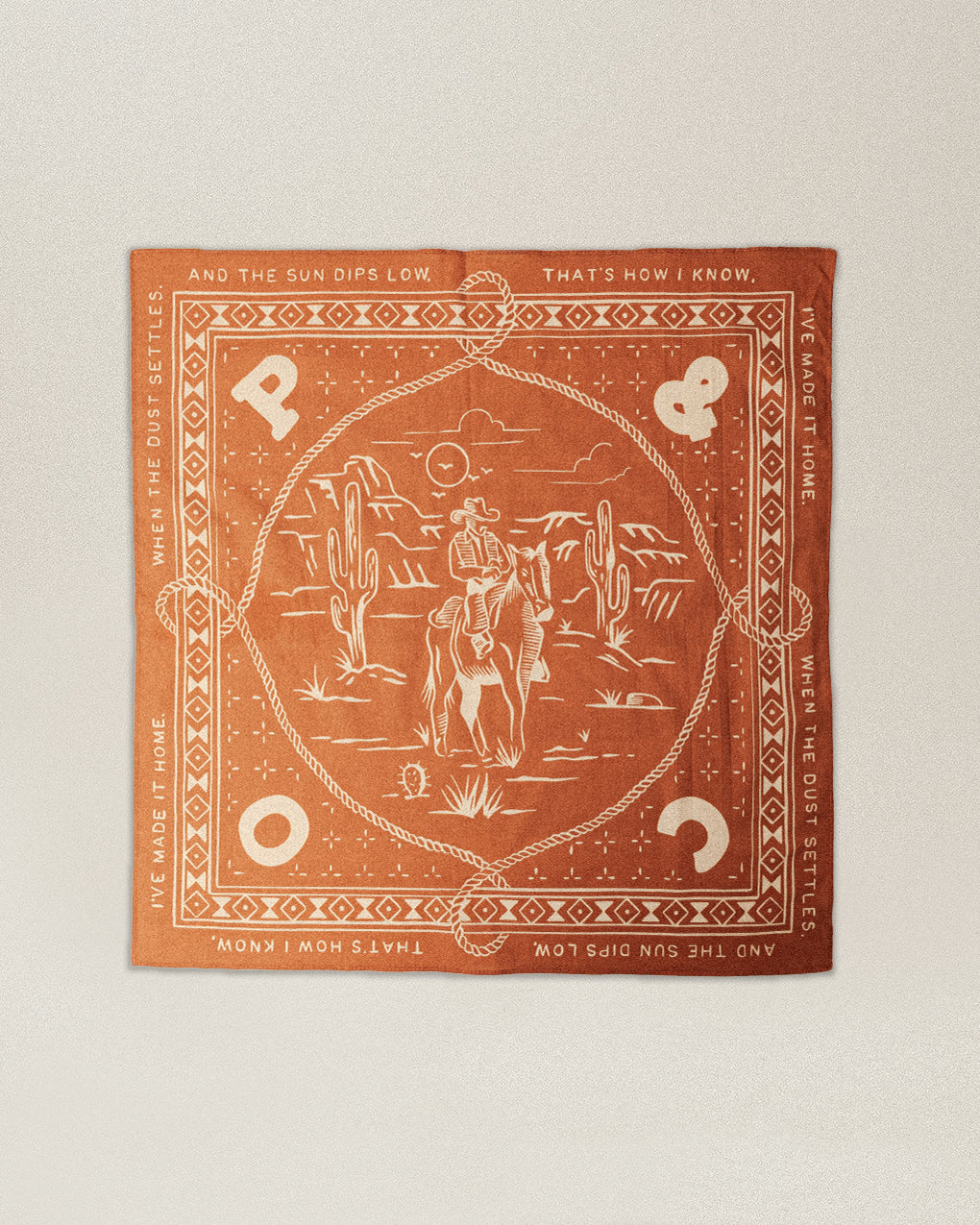 Lone Ranger Bandana - Rust