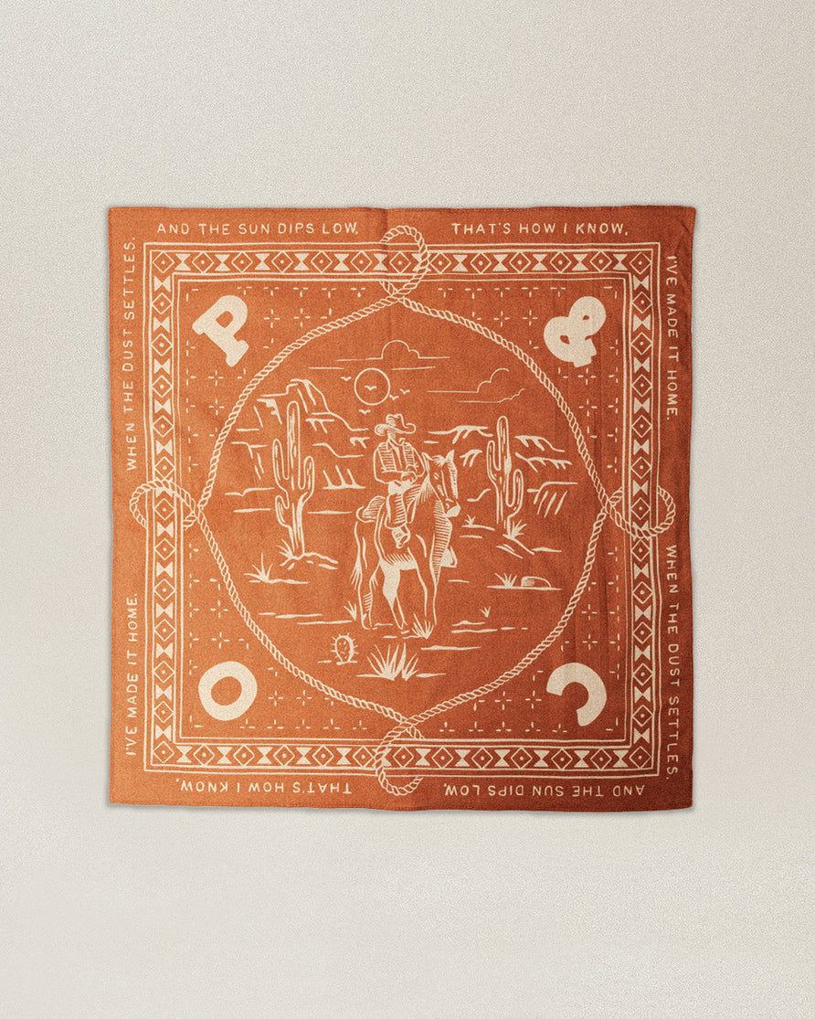 Lone Ranger Bandana - Rust