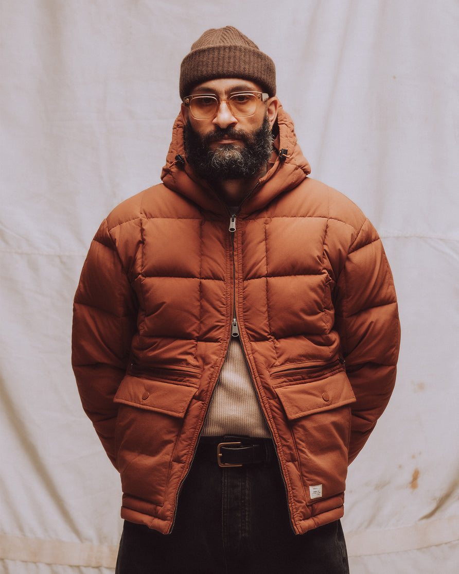 Powell Quilted Puffer Jacket - Rust
