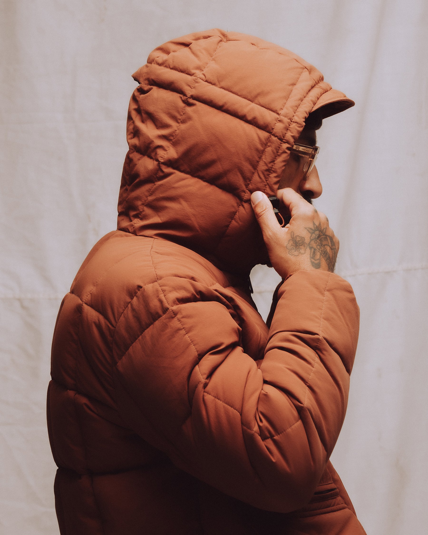 Powell Quilted Puffer Jacket - Rust