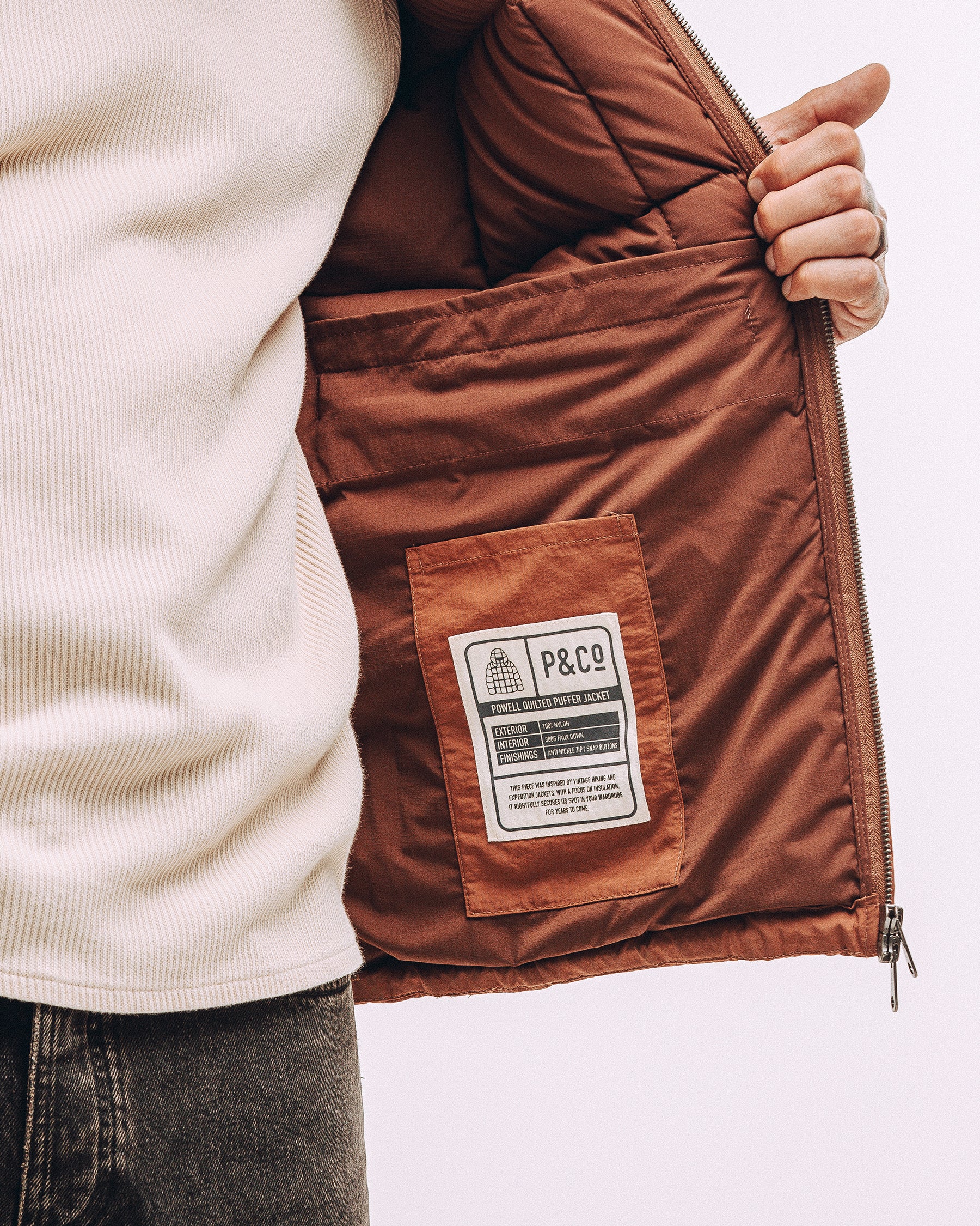 Powell Quilted Puffer Jacket - Rust