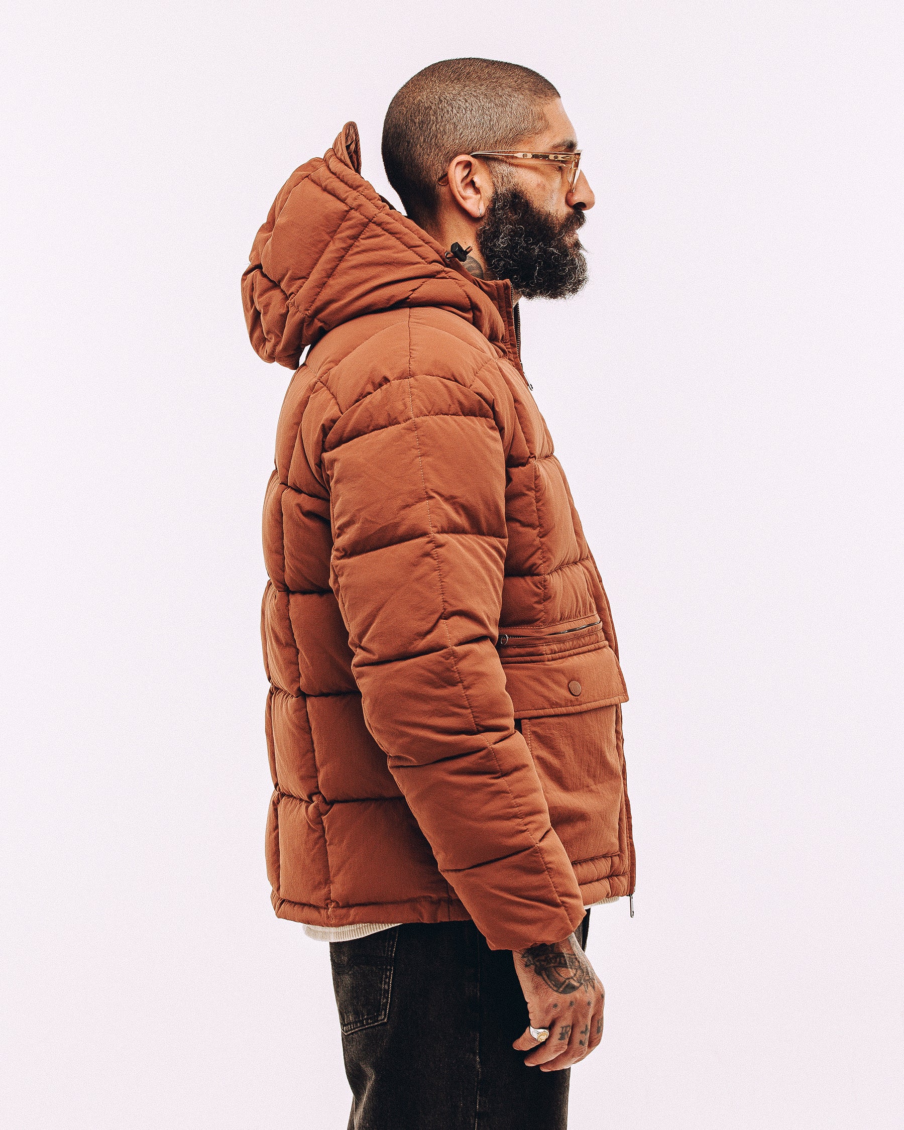 Powell Quilted Puffer Jacket - Rust