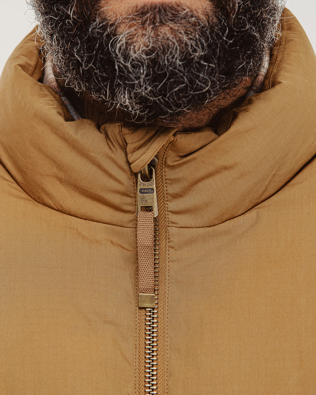 Ridge Quilted Puffer Jacket - Tan