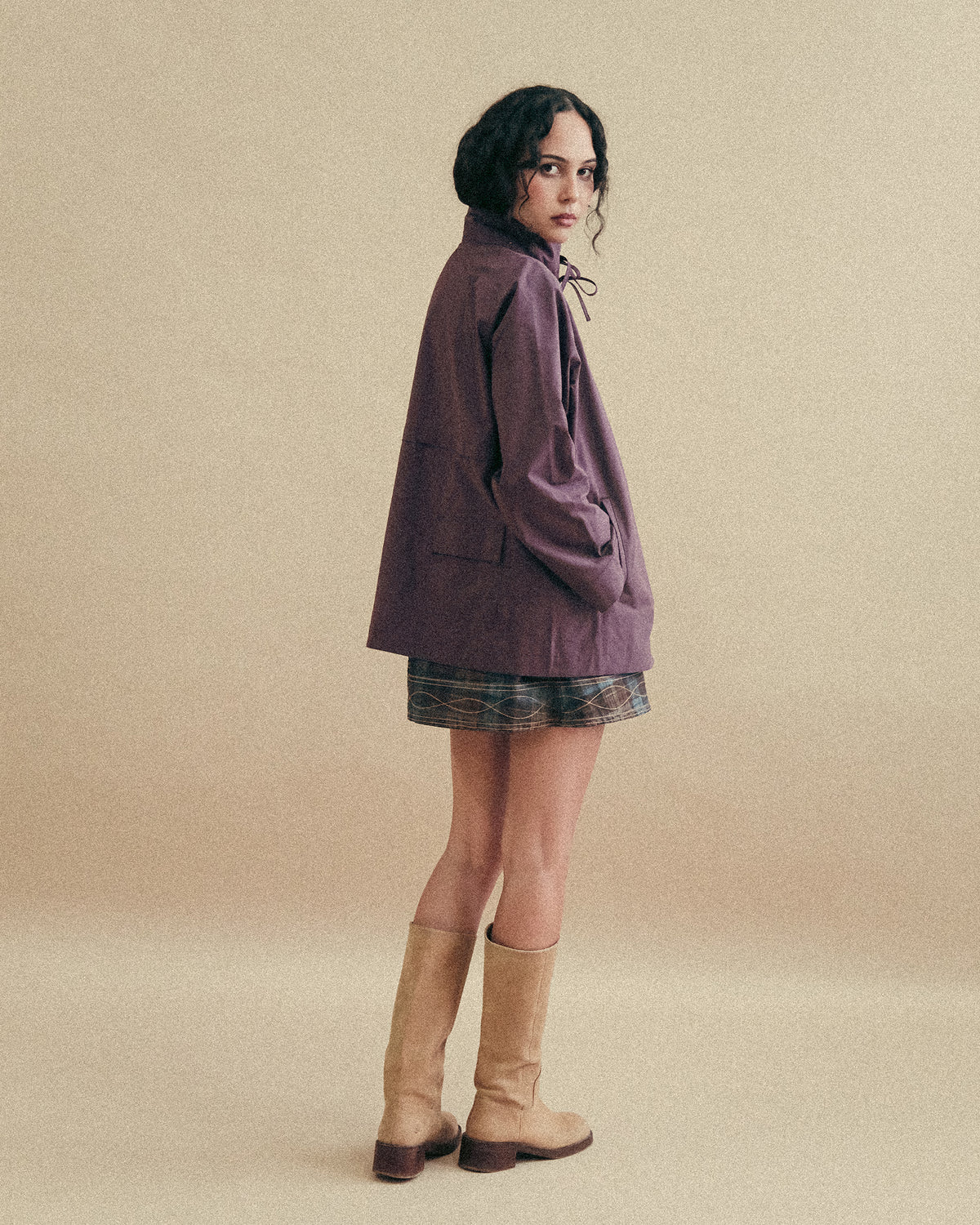 Roxy Swing Raincoat - Aubergine